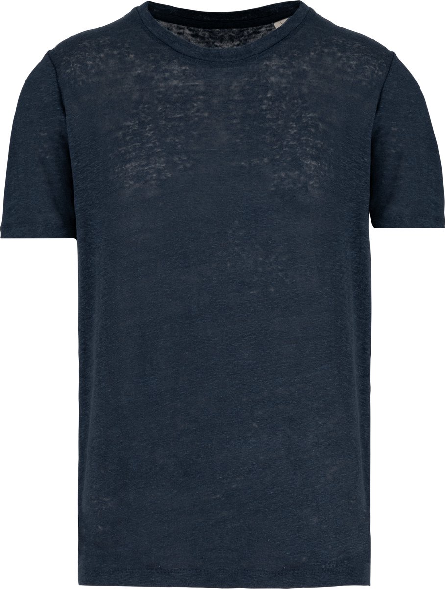 Spasso Linnen heren-t-shirt ronde hals kraag SP320 - Navy Blue - 3XL