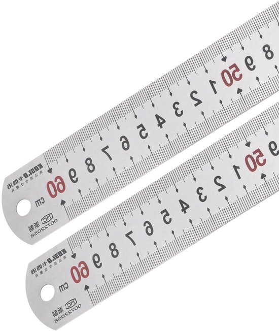 Roestvrijstalen flexibele liniaal satijn verchroomd met mm schaalverdeling EG Klasse II 500x30x1 mm MIB MIB LFLD500