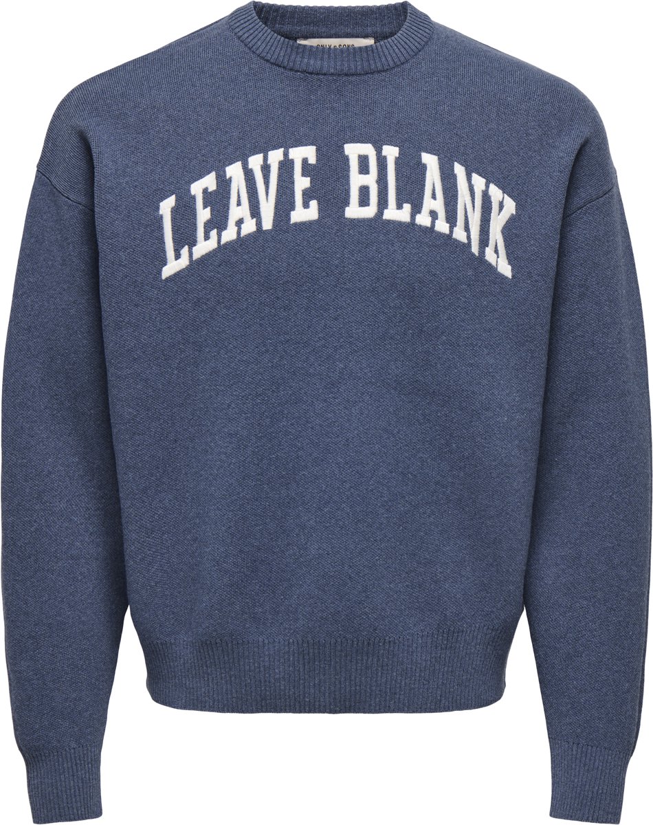 Only & Sons Trui Onspine Ls Crew Crop Ds Lb 22038912 Vintage Indigo Mannen Maat - L