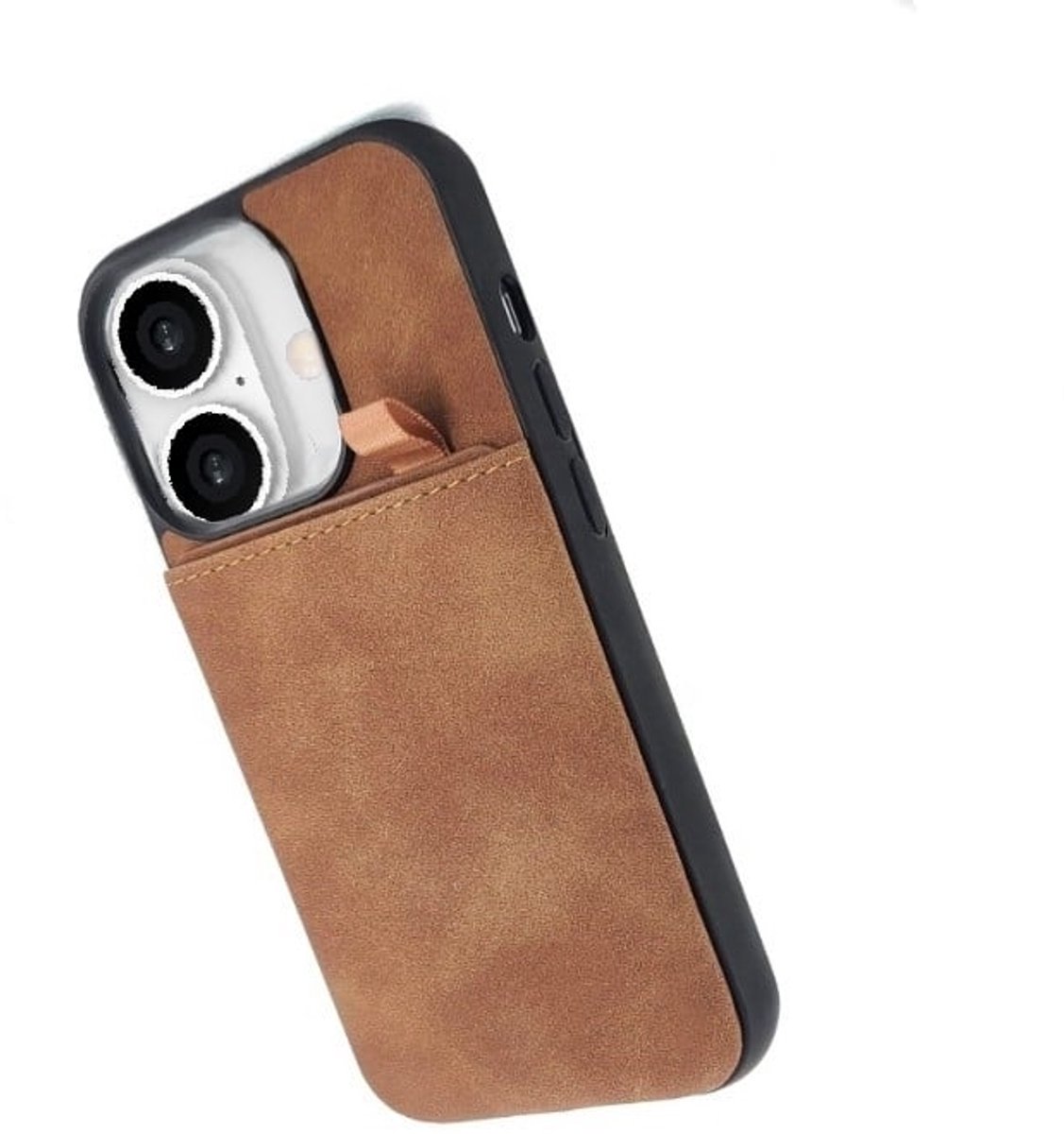 Casemania – Backcover – iPhone 17 – Card Holder hoesje – Bruin