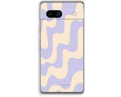 Case Company® - Hoesje geschikt voor Google Pixel 7A hoesje - Flow - Soft Cover Telefoonhoesje - Bescherming aan alle Kanten en Schermrand
