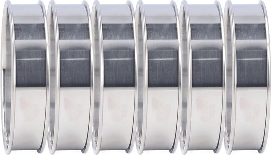 6 Stuks 8 cm Crumpet Ringen, Bakringen Niet-Stick, Gebakringen van 6 Stuks 8 cm Crumpet Ringen, Bakringen Niet-Stick, Gebakringen van
