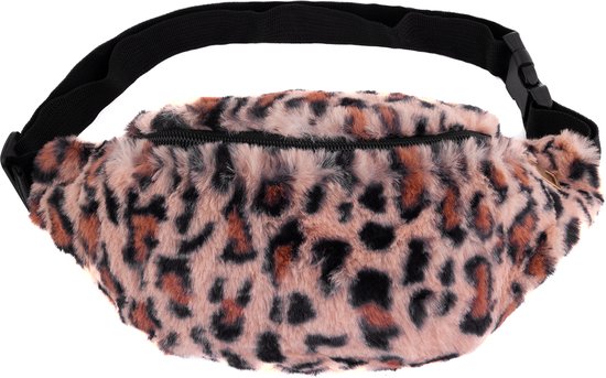 Luipaardprint Vierkante Workout Dubbellaags Heuptas Trendy Pack voor Mannen en Vrouwen Trendy Reizen, Zwart, One Size, Zwart, One Size