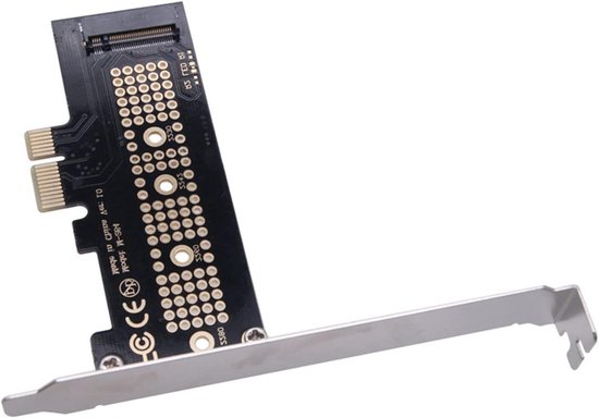 NVMe PCIe Adapter M.2 M-key – Naar PCIe 4x, Met Montagebeugel, Voor Desktop Pc's