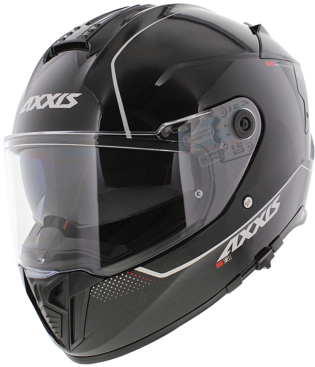 Axxis Hawk SV Integraal helm solid glans zwart XS