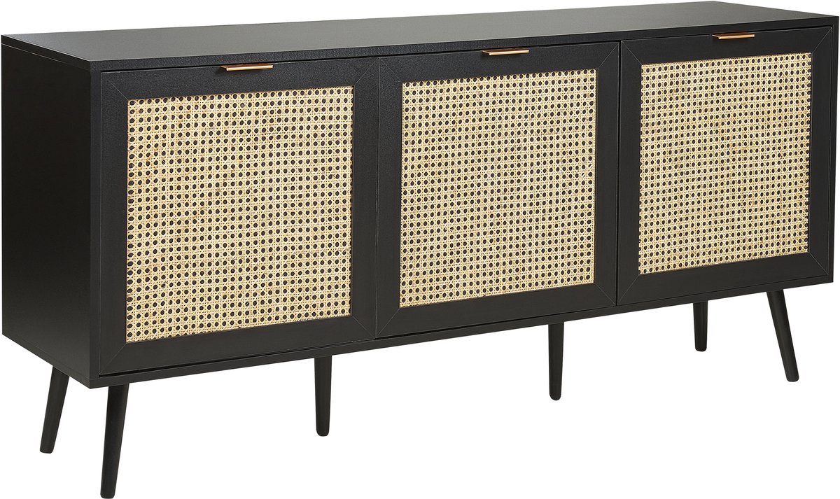 OPOCO - Dressoir - Zwart - Rotan