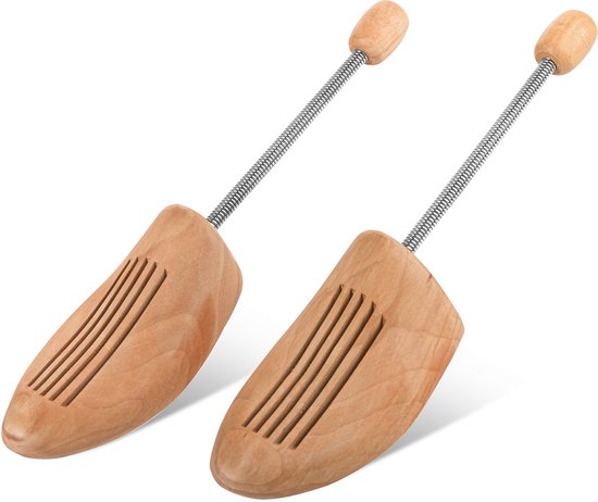 Shoeple Houten Schoenspanner – Spiraalveer – Duurzaam hout – Voor heren- en damesschoenen - Maat 42/43