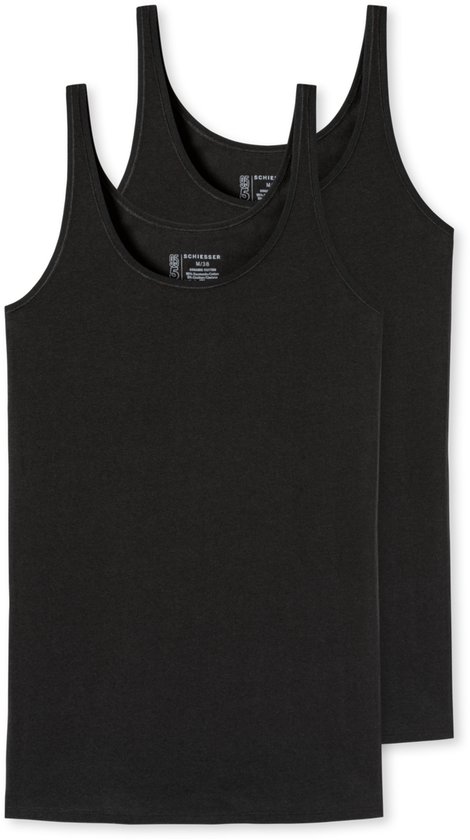 Chemise Schiesser 95/5 pour femmes en lot de 2 - Zwart - 38