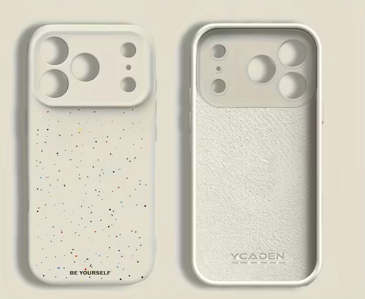 Ivoorwit TPU Telefoonhoesje – Luxe Textuur – Voor iPhone 17