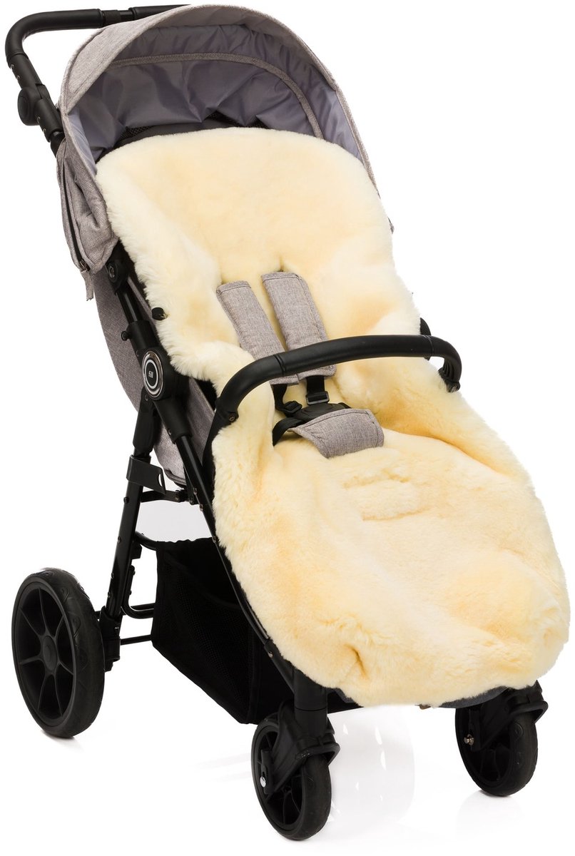 Winter Voetenzak Kinderwagen & Buggy - Reflecterend - Teddyvoering - Waterafstotend & Winddicht - Lamsvacht Medicinaal Gelooid - Fillikid – foto 3