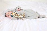 MijnNami Babybundel met Bonnet - Romper Setje - Cloud - 0/6 maanden - Slaapzakje baby - Knotted babygown