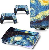PS5 skin van Gogh - PS5 Disk | Playstation 5 sticker | 1 console en 2 controller stickers
