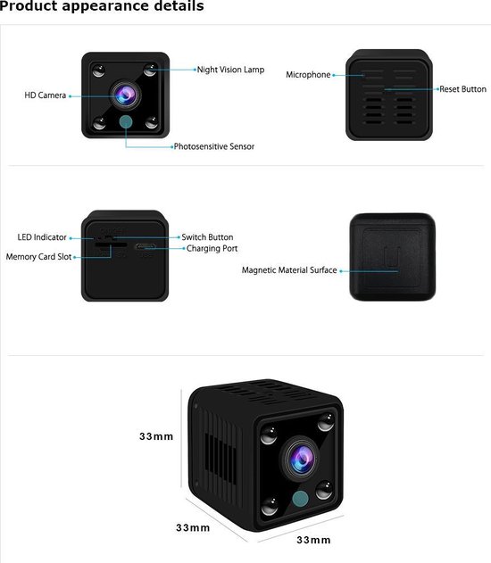 Mini Indoor ip camera FULL HD 1080P WIFI Smart Camera NL