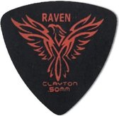 Clayton Black raven rounded triangle plectrums 0.50 mm 6-pack