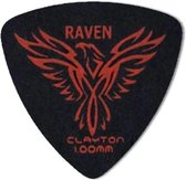 Clayton Black raven rounded triangle plectrums 1.00 mm 6-pack
