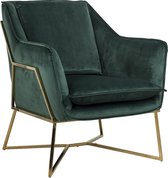 Fauteuil groen velvet velours gouden poten (r-000SP30540)