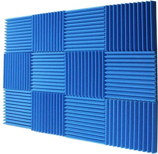 Wervox - Studio - Blauw - 4 PACK + Kleefpads - geluidsisolatie - isolatie -... | bol.com
