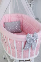 Wieg met complete  bekleding Roze