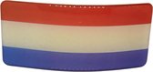 Zeeuws Meisje-Haarspeld rechthoek Nederlandse vlag, speld 8 cm