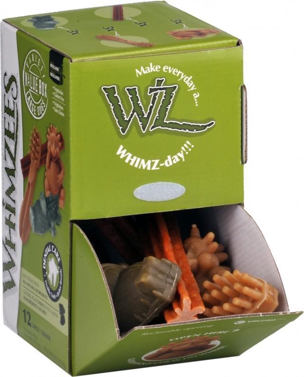 Whimzees variety box L, LET OP ! PRIJS IS PER DOOS VOL