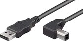 PremiumCord USB 2.0-kabel, A-B, 2 m, 90 ° B-stekker