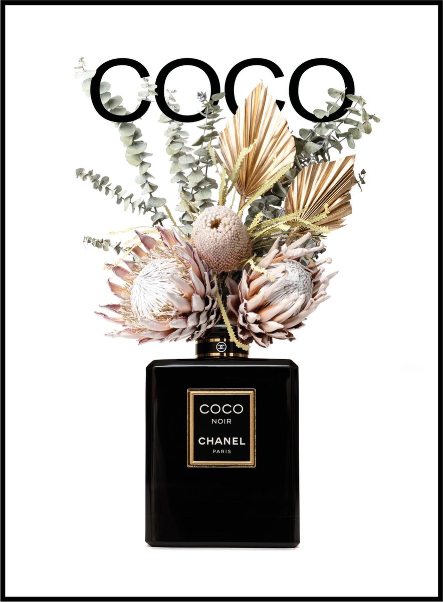 Schilderij Woonkamer - Coco Flowers - 60 x 90 cm - PosterGuru