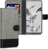 kwmobile telefoonhoesje voor Samsung Galaxy S20 FE - Hoesje met pasjeshouder in grijs / zwart - Case met portemonnee