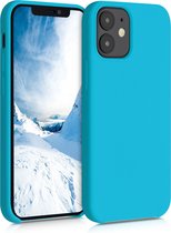kwmobile telefoonhoesje voor Apple iPhone 12 mini - Hoesje met siliconen coating - Smartphone case in ijsblauw