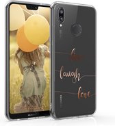 kwmobile telefoonhoesje geschikt voor Huawei P20 Lite - Hoesje voor smartphone - Live Laugh Love design