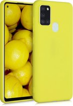 kwmobile telefoonhoesje voor Samsung Galaxy A21s - Hoesje voor smartphone - Back cover in zen geel