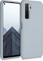 kwmobile telefoonhoesje voor Huawei P40 Lite 5G - Hoesje met siliconen coating - Smartphone case in mat lichtgrijs