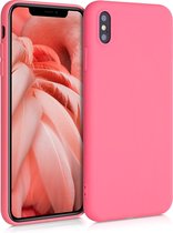 kwmobile telefoonhoesje voor Apple iPhone XS Max - Hoesje voor smartphone - Back cover in mat neon koraal