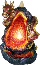 Backflow Burner - Dragon Crystal - Draak met Kristal - Kegel Wierookbrander