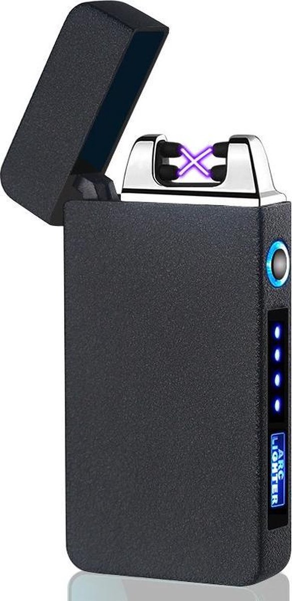 Plasma Aansteker – USB Oplaadbaar – Vuurwerk en Sigaretten Aansteker – Matt Zwart - Merkloos