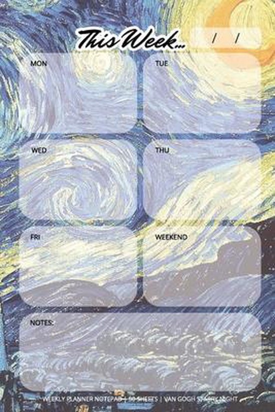 Weekly Planner Notepad - cover