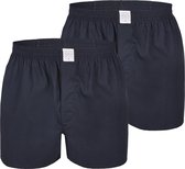 MG-1 Wijde Boxershorts Heren 2-Pack Navy Uni - Maat  M - Losse boxershort heren