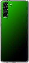 Samsung Galaxy S21 Plus - Smart cover - Groen Zwart - Transparante zijkanten