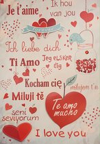 Maxi XXL valentijnskaart 3d - Te amo mucho