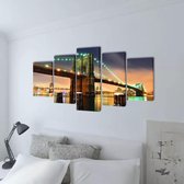 Canvasdoeken - Brooklyn bridge - Schilderijen - Kunst - 100 x 50 - Waterbestendig - L&B Luxurys