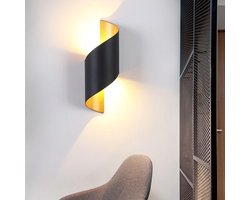 Merkloos Xtraworks - Moderne Wandlamp - Voor binnen of buiten - LED - Zwart en bronzkleurig