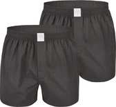 MG-1 Wijde Boxershorts Heren 2-Pack Donkergrijs Uni - Maat  M - Losse boxershort heren