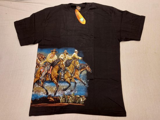Rock Eagle Shirt: Cowboys op paard (Medium)