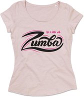 Zumba T-shirt - Workout T-shirt - Dance T-shirt, Dans T-Shirt - Sport T-Shirt - Gym T-Shirt - Lifestyle T-Shirt - Life Is Better With Zumba - Powder Pink – M