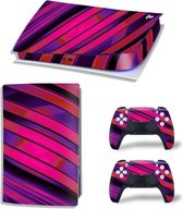 Sony PS5 Digital Edition Console Skins - Metal Twirl Paars / Rood (Let op, alleen geschikt voor PlayStation 5 Digital Edition - zie productafbeelding)