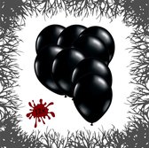 Premium Ballonnen Midnight Black 12 stuks 30 cm | Halloween | Griezel