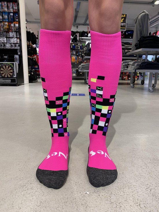 Nès Musica Rose Hockey Bas - Bas Fun - Chaussettes de sport- Taille 41- 44