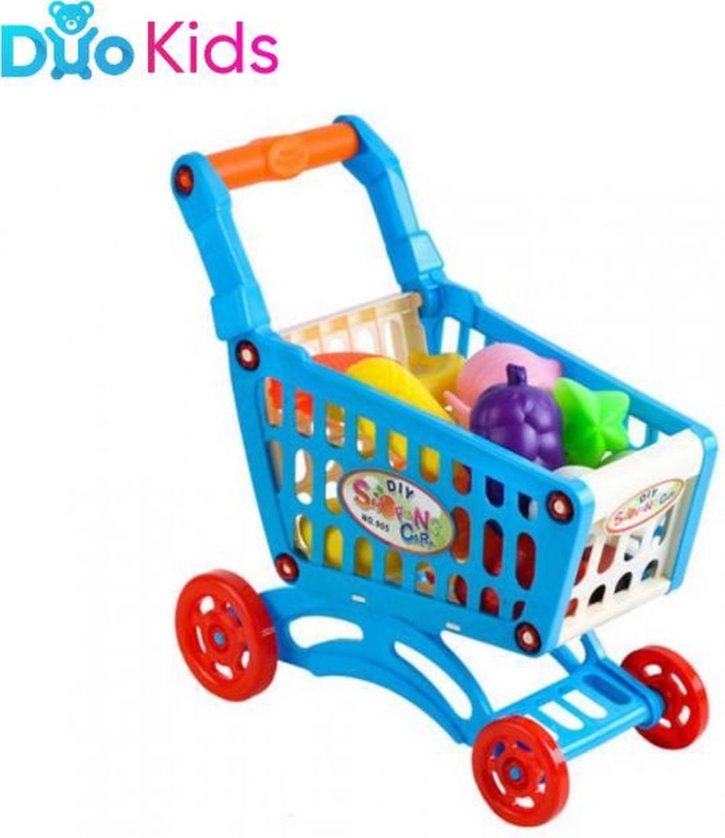 Duo Kids - 'Doe zelf boodschappen!' - Winkelwagen Speelgoed Meisjes / Jongens - Shoppen Eten - Kinderen Winkelwagentje - boodschappenwagen - Duo Kids