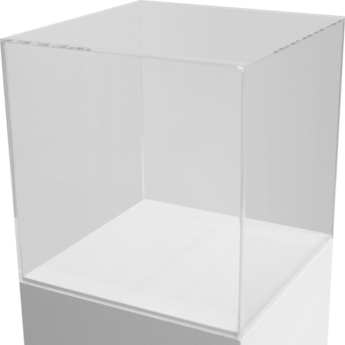 plexiglas vitrinekap of stolp, 25 x 25 x 25 cm (lxbxh), 4mm plexiglas
