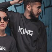 King / Queen Tuff Trui (King - Maat XXL) | Koppel Cadeau | Valentijn Cadeautje voor hem & haar