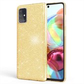 samsung a71 hoesje glitter goud -Samsung A71 Hoesje Glitters Siliconen Case Back Cover Goud Gold
